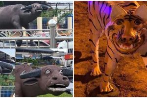 11 Potret nyeleneh patung hewan ini bentuknya bikin anak-anak nangis kejer