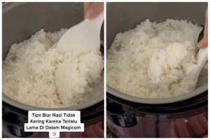 Cuma pakai satu bahan dapur, ini trik bikin nasi nggak kering meski seharian dalam magic com