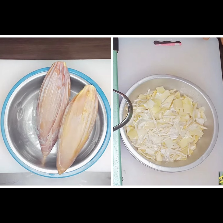 Trik merebus jantung pisang supaya tak menghitam dan pahit, cukup tambah satu bahan dapur
