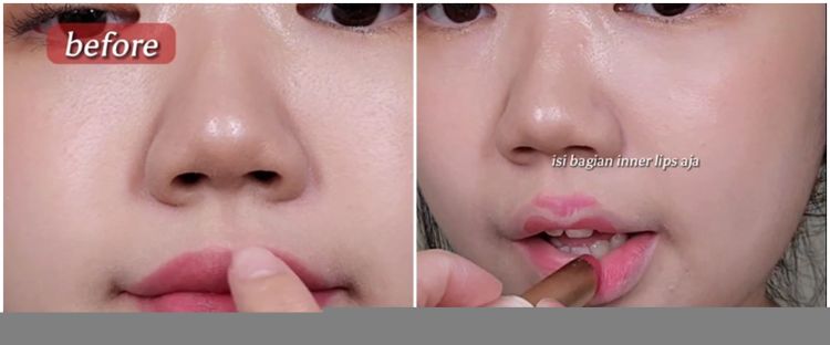 Teknik Bibir Ombre Gaya Korea Paling Mudah