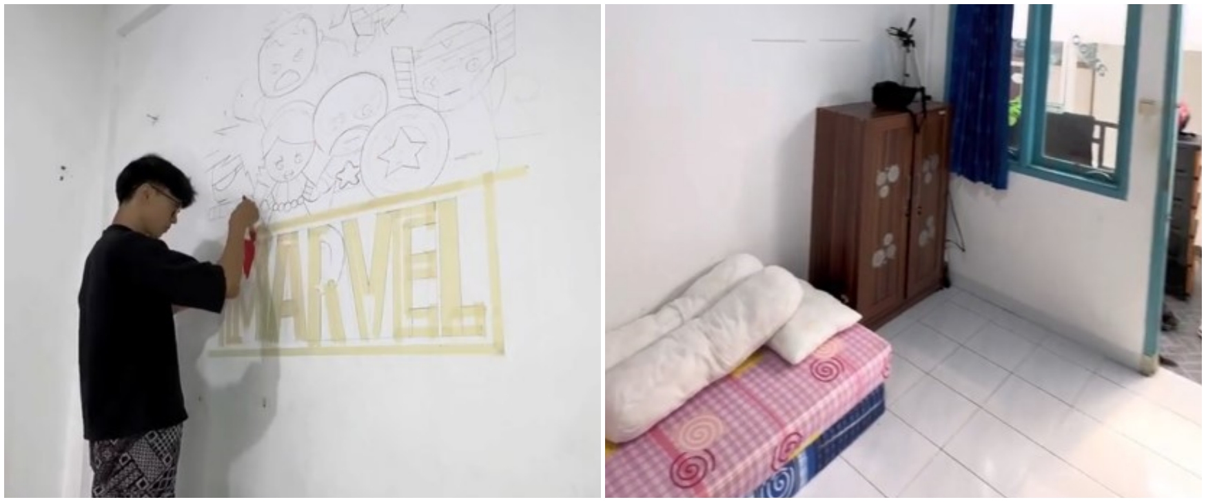 Pria makeover kamar kos jadi tema Marvel, intip 11 potret transformasinya yang bikin takjub