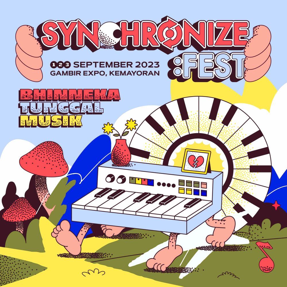 Intip dua seniman yang garap visual Synchronize Fest 2023, angkat tema 'Bhinneka Tunggal Musik'