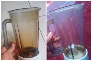 Tanpa disikat, begini cara bersihkan noda kuning di blender pakai 2 bahan cuma modal Rp3.000