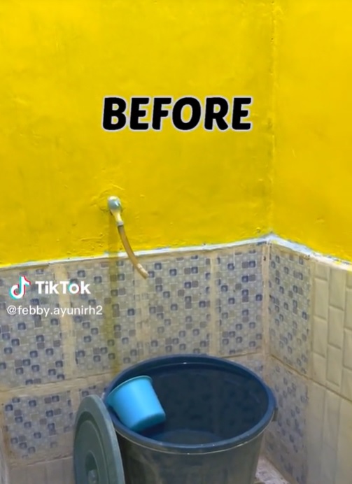 Tanpa dibongkar, kamar mandi sempit & kusam dimakeover jadi estetik ini hasilnya bak beda ruangan