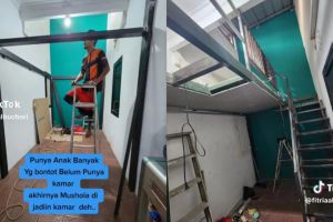 Makeover kamar anak ukuran 2x3 meter ini hasilnya keren dengan mezanine, bikin si kecil betah di rumah