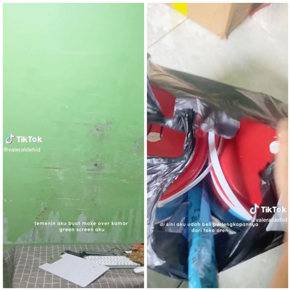 Tak banyak dibongkar, kamar green sceen 3x3 meter ini dimakeover hasilnya estetik minim perabotan