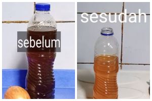 Pakai dua bahan dapur, ini trik menghilangkan bau tengik minyak jelantah