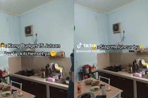 Awalnya berantakan, perubahan dapur pasca dimakeover ini bak dapur modern di MasterChef