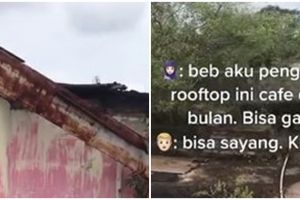 Transformasi rooftop kumuh dan berantakan dimakeover jadi kafe estetik, hasilnya kece maksimal