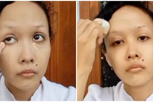 Wanita ini tunjukkan tutorial makeup ala 1930-an, alis melengkung sampai ujung mata