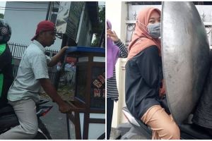 11 Potret kocak momen driver bawa barang bareng penumpang, repotnya minta ampun