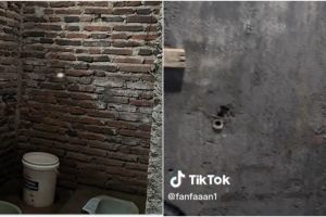 Makeover kamar mandi berdinding bata ini hasilnya bikin melongo, terlihat mewah bak di hotel