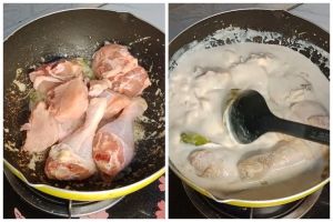 Trik masak opor ayam putih agar dagingnya tidak amis walau tanpa direbus