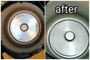 Tanpa sabun, ini trik mudah hilangkan noda gosong di dasar rice cooker cuma pakai 3 bahan sederhana