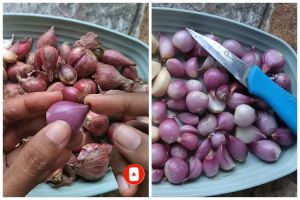 Cara praktis menyimpan bawang merah kupas agar tak lembek, busuk, dan bertunas