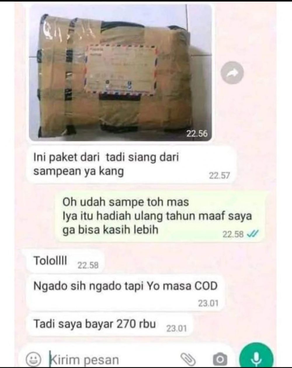 Automusuhan, 11 chat lucu tentang ngasih hadiah ini plot twistnya membangongkan