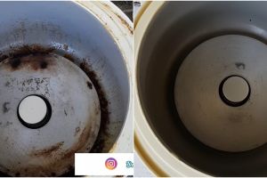 Cara bersihkan kerak bagian dalam rice cooker, kinclong seperti baru cuma pakai 3 bahan