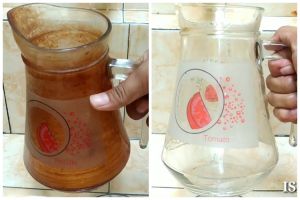 Trik membersihkan kerak teh di teko kaca, ampuh pakai satu bahan dapur