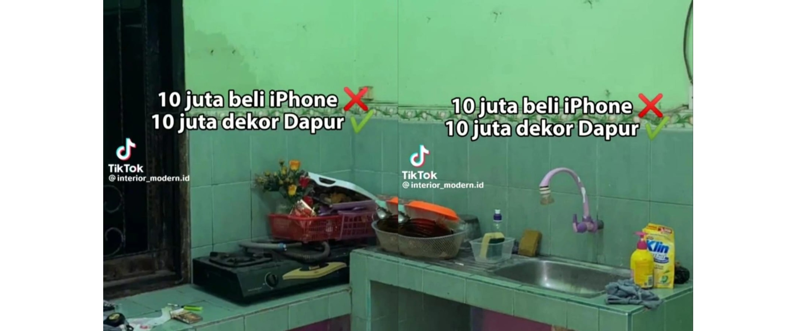 Cuma budget Rp 10 juta, dapur kumuh ini di makeover jadi modern dan mewah