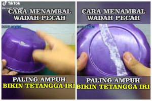 Jangan langsung dibuang, begini cara menambal baskom pecah dan bocor pakai dua alat