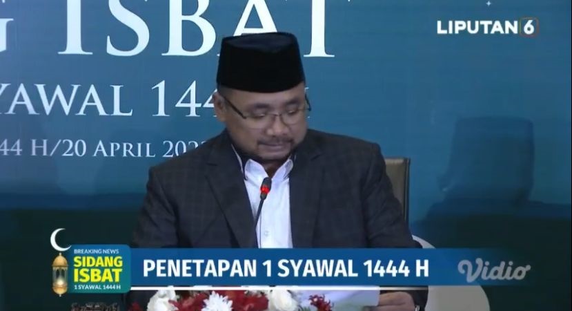 Hasil sidang isbat Kementrian Agama tetapkan Idul Fitri 2023 jatuh pada Sabtu 22 April