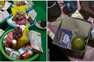 11 Potret kocak nasi berkat nggak biasa dari hajatan ini bikin semringah