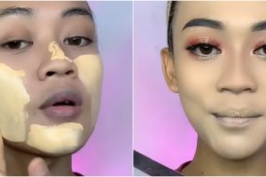 Niatnya tiru gaya Ria Ricis, hasil akhir makeup pria ini malah bikin melongo