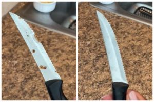Tak perlu pakai cairan pembersih, ini cara mudah hilangkan karat pada pisau modal 1 alat dapur