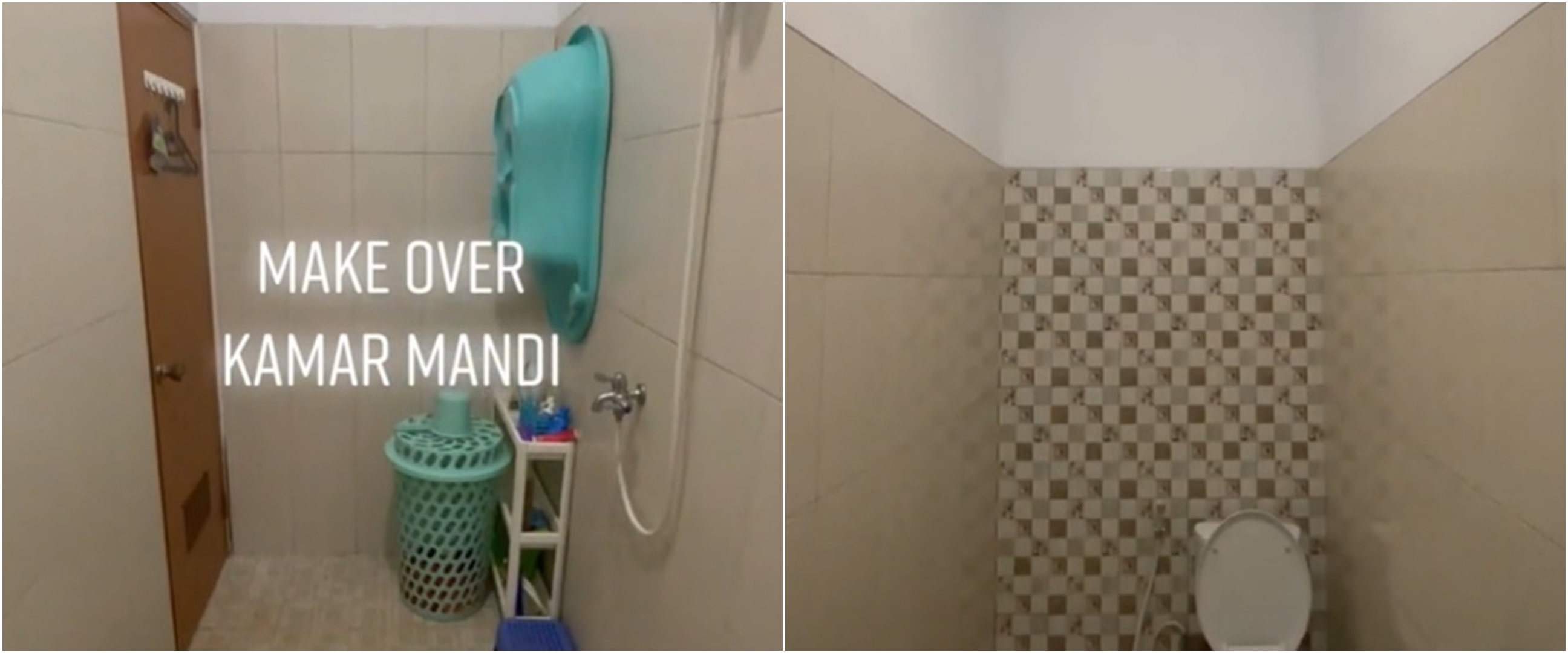 Awalnya sederhana, kamar mandi ukuran 3x1,2 meter ini dimakeover jadi seperti toilet rumah mewah