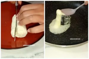 Bukan dicampur tepung tapioka, ini trik sederhana membuat keju mozarella cukup menggunakan 2 bahan