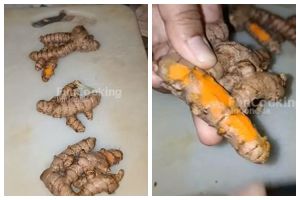Bukan pakai pisau, ini trik praktis mengupas kunyit agar tak berantakan dan bikin tangan pegal