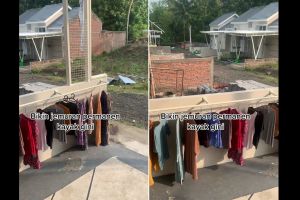 Nggak makan banyak tempat, trik mudah bikin jemuran untuk rumah sempit hanya pakai 1 alat tukang
