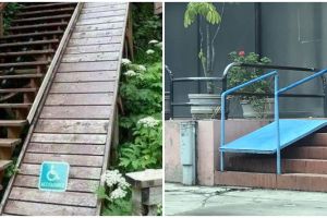 Bukan membantu, 11 potret kocak jalur khusus kursi roda ini bikin garuk kepala