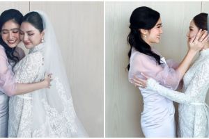Totalitas jadi bridesmaid, begini momen Febby Rastanty rempong benerin gaun di pernikahan Jessica Mila