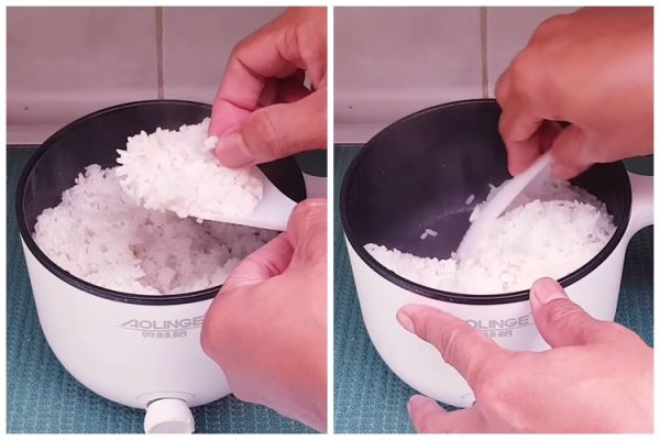 Cara simpel menanak nasi di panci listrik, matang sempurna tanpa dikukus atau diaduk