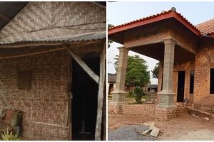 4 Tahun cicil material bangunan, 11 transformasi rumah gubuk reot jadi modern dan layak huni ini kece 