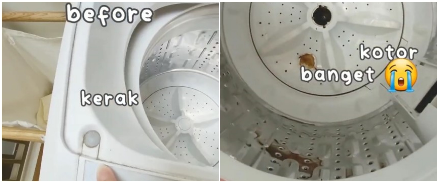 Hanya manfaatkan 3 bahan dapur, begini cara ampuh bersihkan kotoran dan kerak kuning di mesin cuci