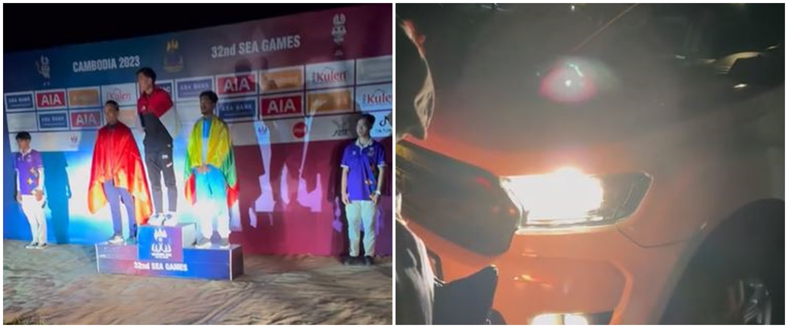 Momen pemberian medali Sea Games Kamboja pakai lampu mobil tuai sorotan, ternyata ini penyebabnya