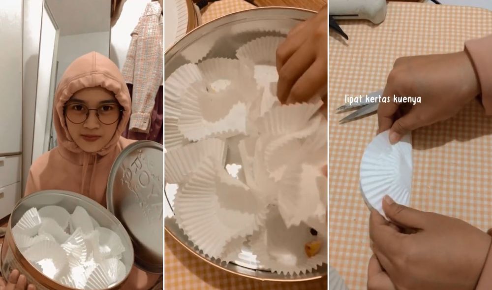 Cuma pakai kaleng bekas Lebaran, begini cara bikin hiasan meja cantik yang mudah dan gampang ditiru