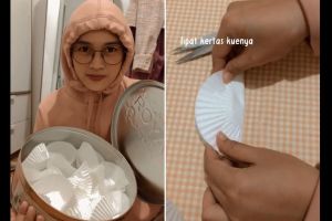 Cuma pakai kaleng bekas Lebaran, begini cara bikin hiasan meja cantik yang mudah dan gampang ditiru