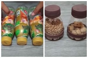 Jangan langsung dibuang, ini cara kreatif menyulap botol bekas jadi tempat bumbu dapur