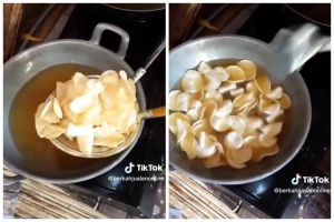 Trik menggoreng keripik singkong agar makin renyah dan tak lengket, cukup tambah 2 bahan
