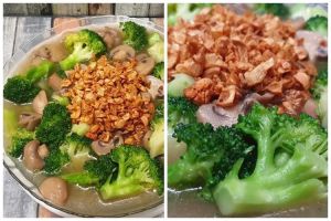 Resep brokoli jamur kuah bawang putih, segar, lezat, dan menggugah selera