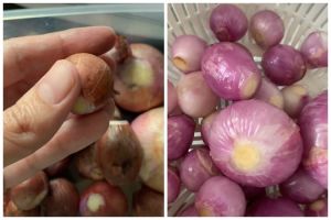 Tak perlu direndam, ini trik cepat mengupas bawang merah tanpa bikin mata perih