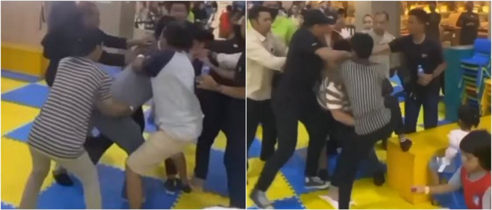 Kronologi video viral bapak-bapak berkelahi di wahana permainan anak di mal Makassar