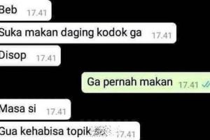 Sudah mumet, 11 chat lucu ketika nggak tahu mau ngobrol apa lagi ini isinya absurd parah