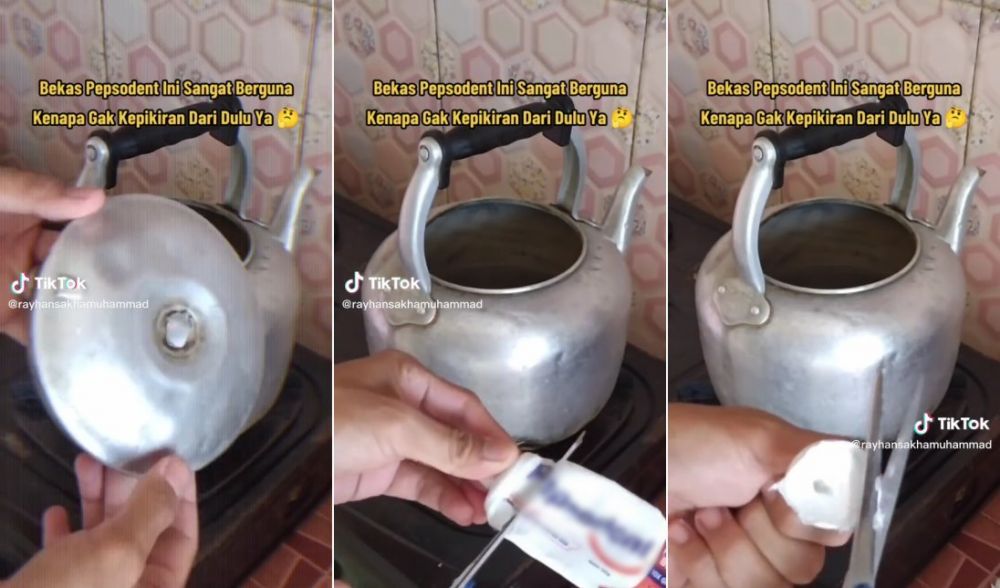 Jangan asal buang jika rusak, cara mudah atasi tutup teko hilang pakai 1 bahan bekas peralatan mandi