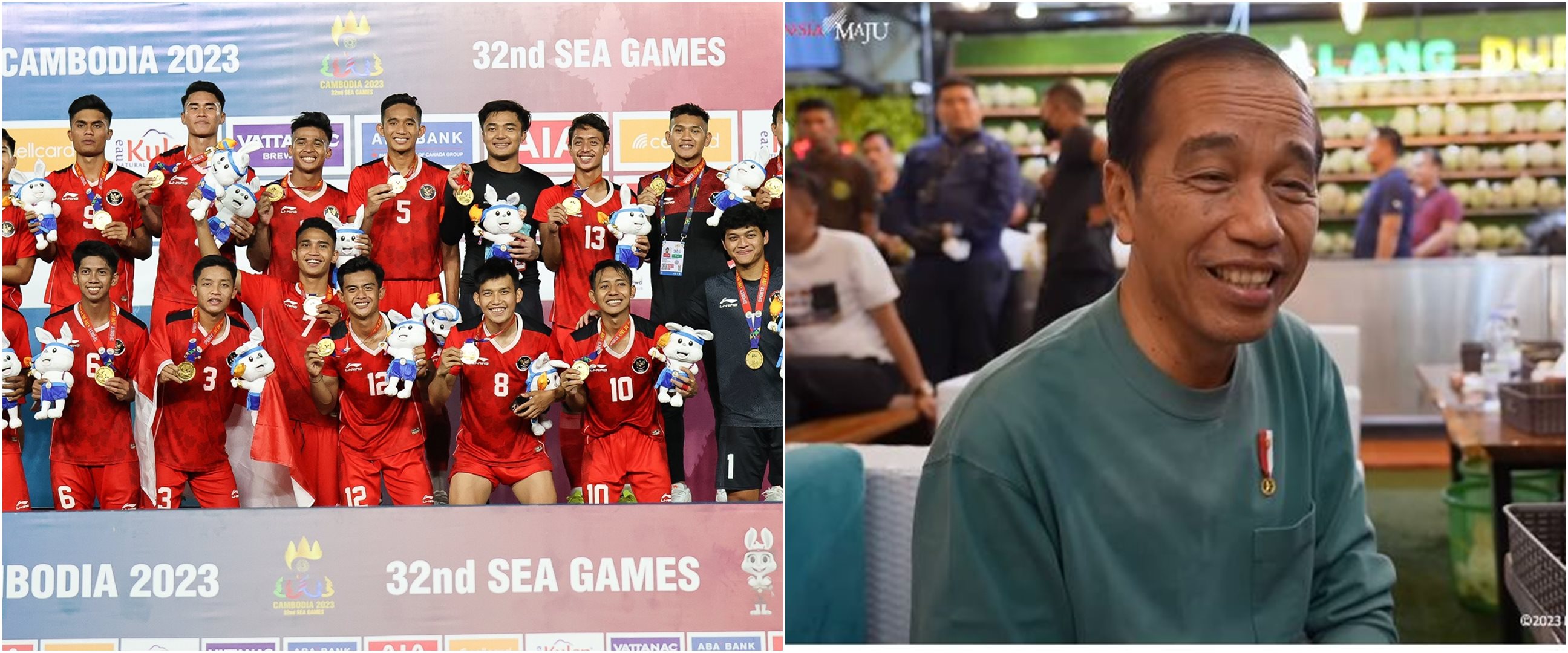 Sempat kena prank wasit, intip 9 momen Jokowi pesta durian selebrasi Timnas U-22 raih emas SEA Games