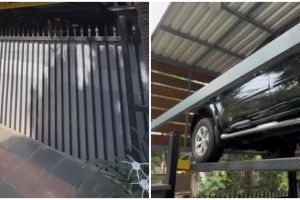 Antiribut dengan tetangga, begini ide cerdas untuk simpan dua mobil di garasi super sempit