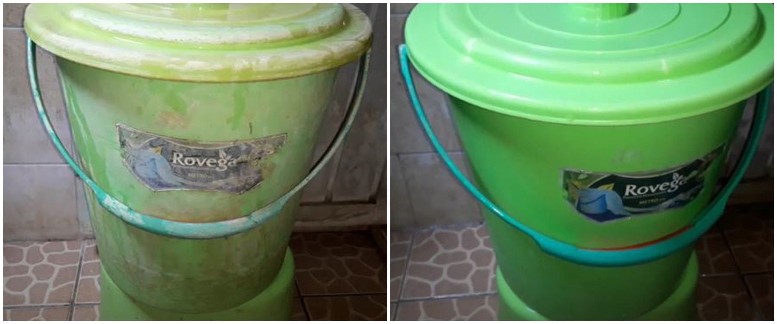 Trik sederhana atasi ember berkerak gunakan dua bahan cairan, hasilnya terlihat seperti baru